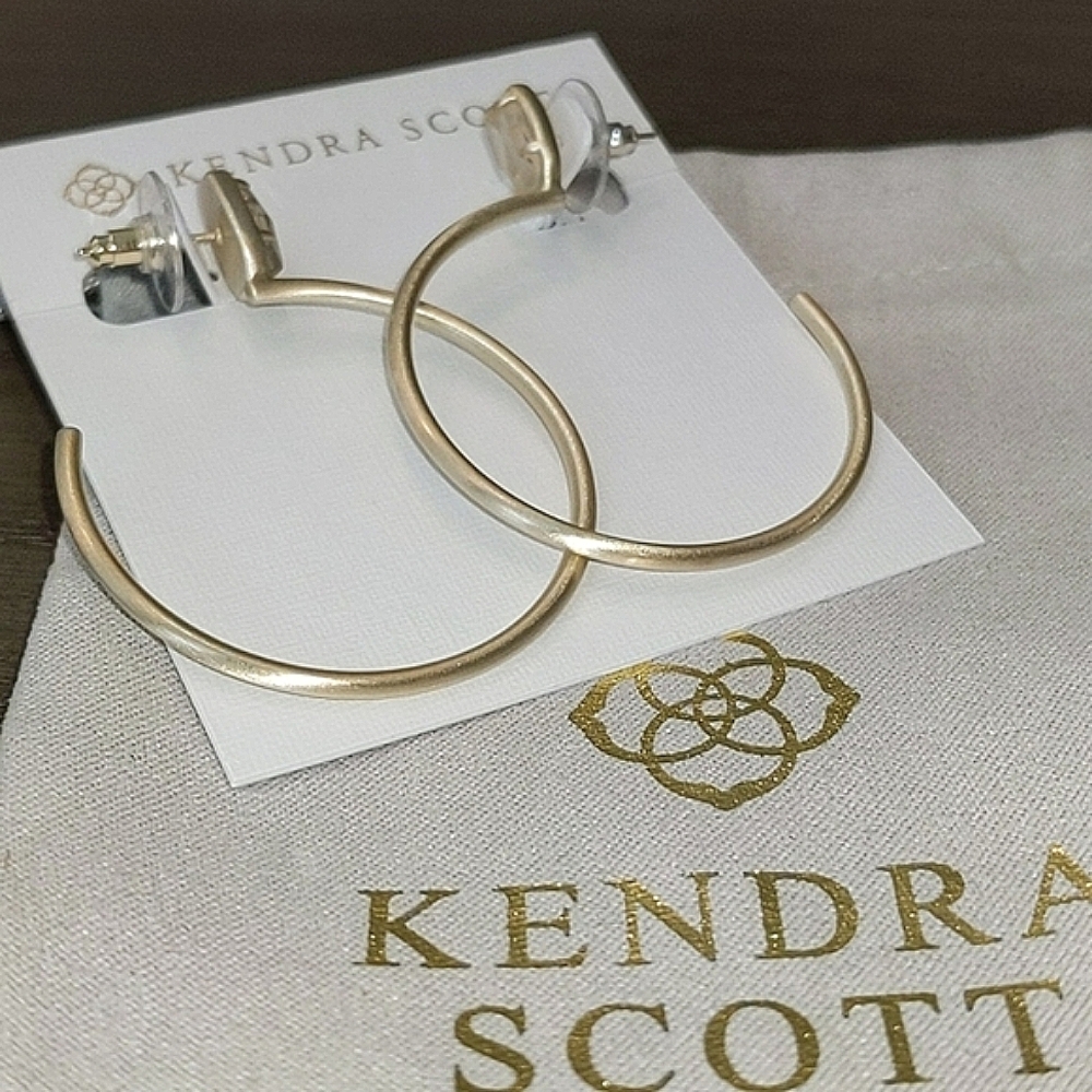 NEW Kendra Scott Pepper Stone Hoop Earrings - Picture 4 of 8